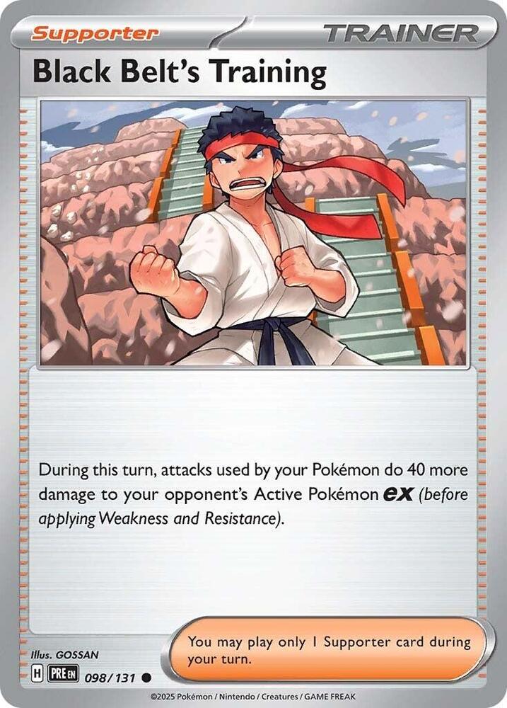 Black Belt's Training - 098/131 - SV: Prismatic Evolutions (PRE) - Common - Normal - Pokemon TCG Card