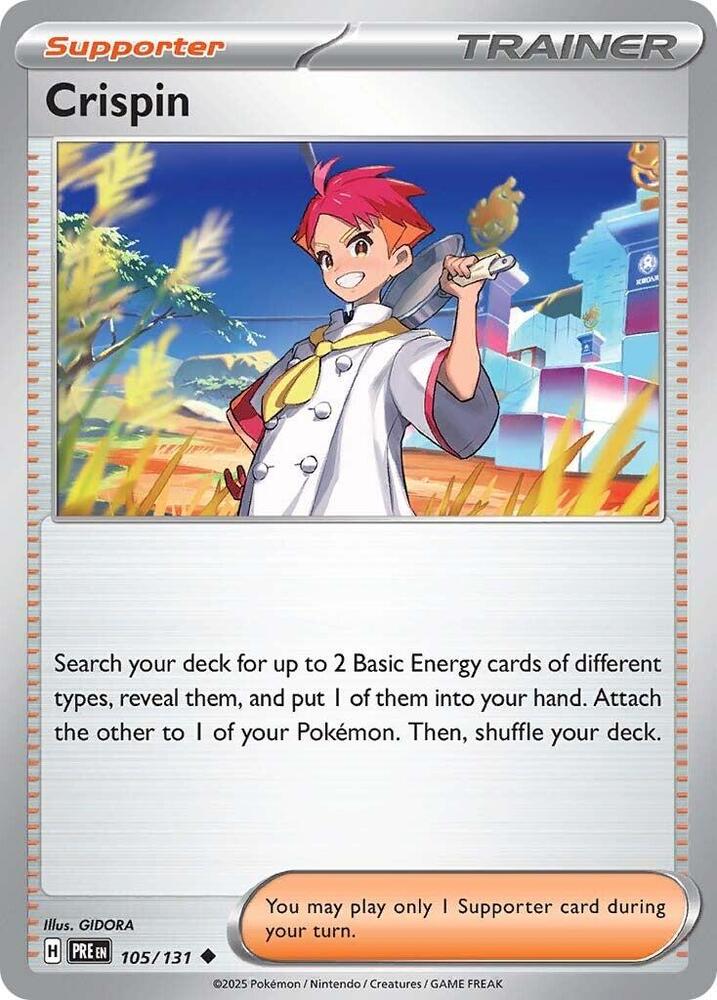 Crispin - 105/131 - SV: Prismatic Evolutions (PRE) - Uncommon - Normal - Pokemon TCG Card