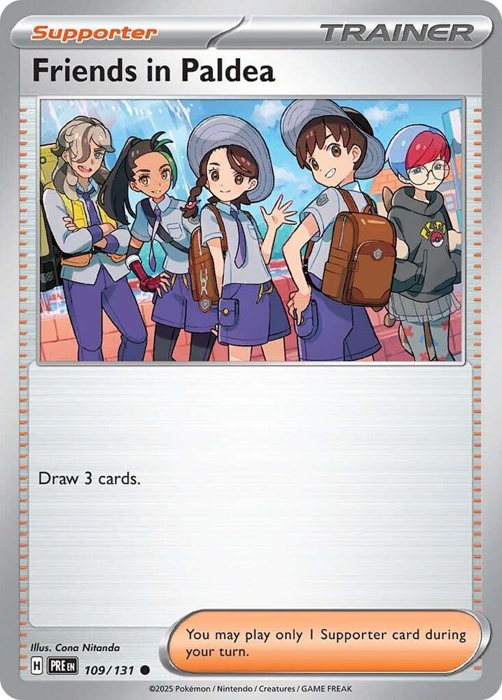 Friends in Paldea - 109/131 - SV: Prismatic Evolutions (PRE) - Common - Normal - Pokemon TCG Card