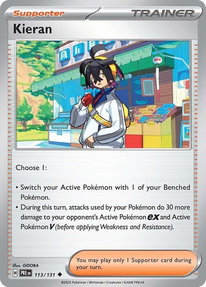 Kieran - 113/131 - SV: Prismatic Evolutions (PRE) - Uncommon - Normal - Pokemon TCG Card