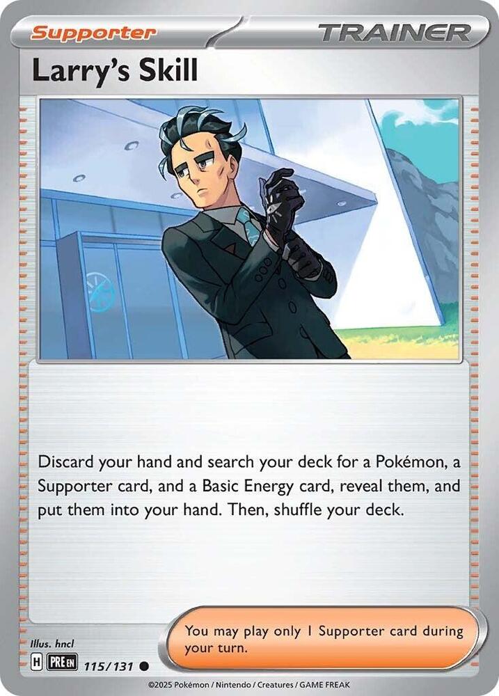 Larry's Skill - 115/131 - SV: Prismatic Evolutions (PRE) - Common - Normal - Pokemon TCG Card