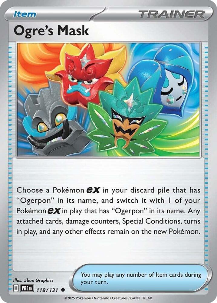 Ogre's Mask - 118/131 - SV: Prismatic Evolutions (PRE) - Normal - Pokemon TCG Card