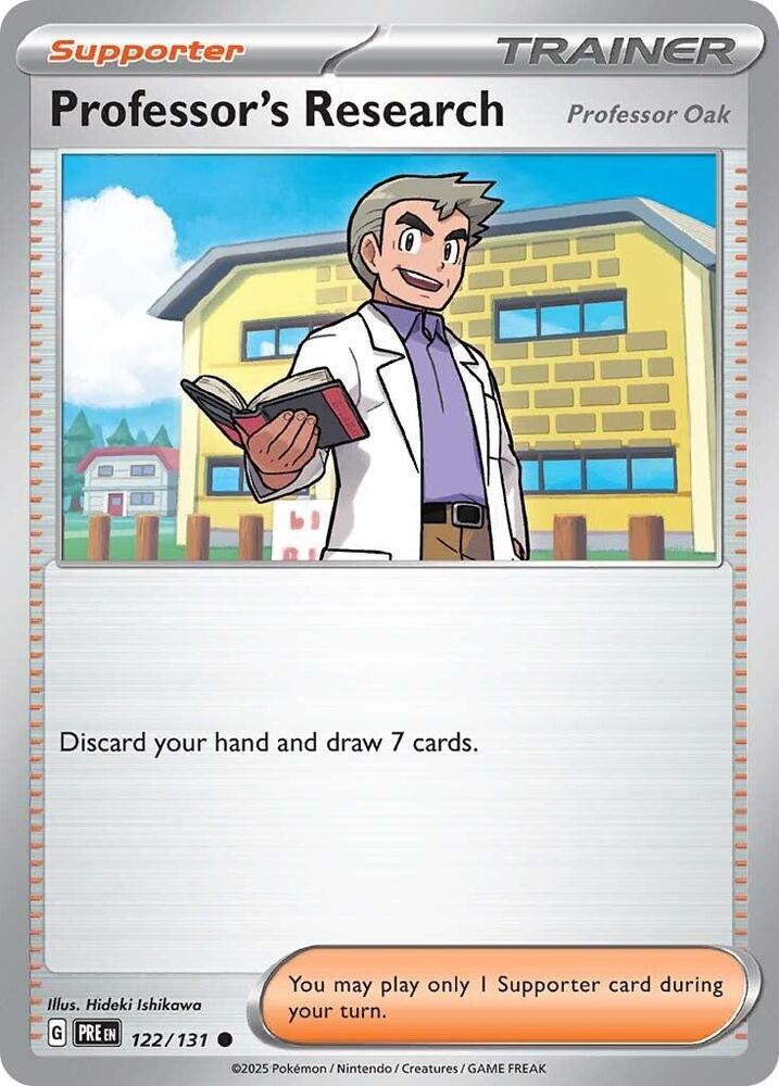 Professor's Research [Professor Oak] - 122/131 - SV: Prismatic Evolutions (PRE) - Normal - Pokemon TCG Card