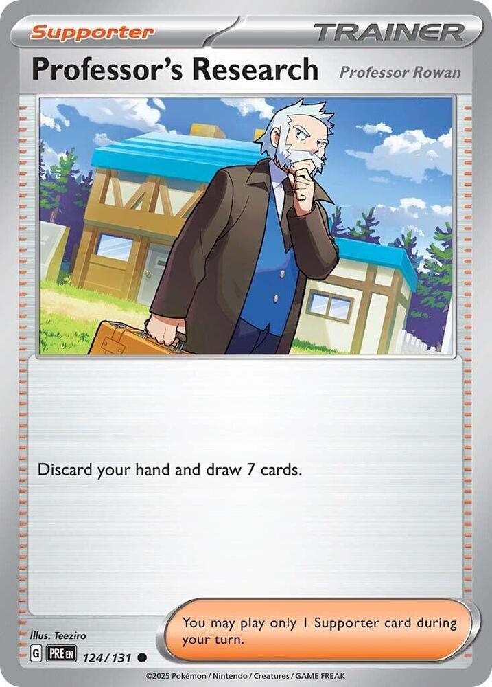Professor's Research [Professor Rowan] - 124/131 - SV: Prismatic Evolutions (PRE) - Normal - Pokemon TCG Card
