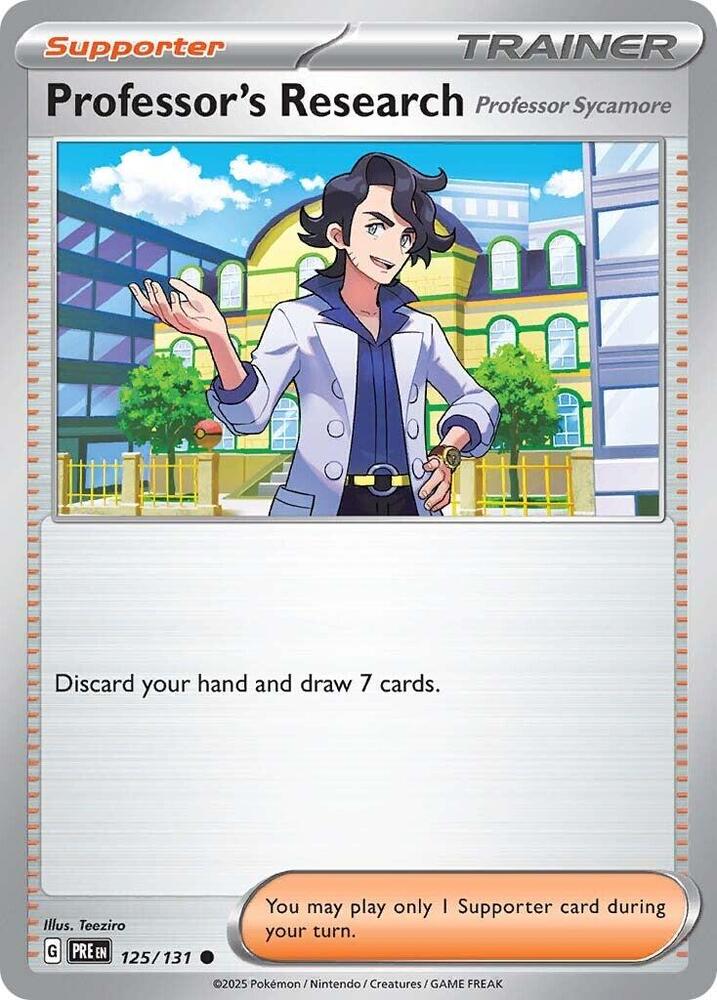 Professor's Research [Professor Sycamore] - 125/131 - SV: Prismatic Evolutions (PRE) - Normal - Pokemon TCG Card