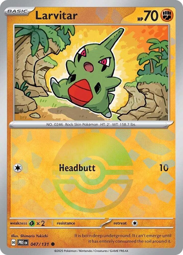 Larvitar (Poke Ball Pattern) - 047/131 - SV: Prismatic Evolutions (PRE)