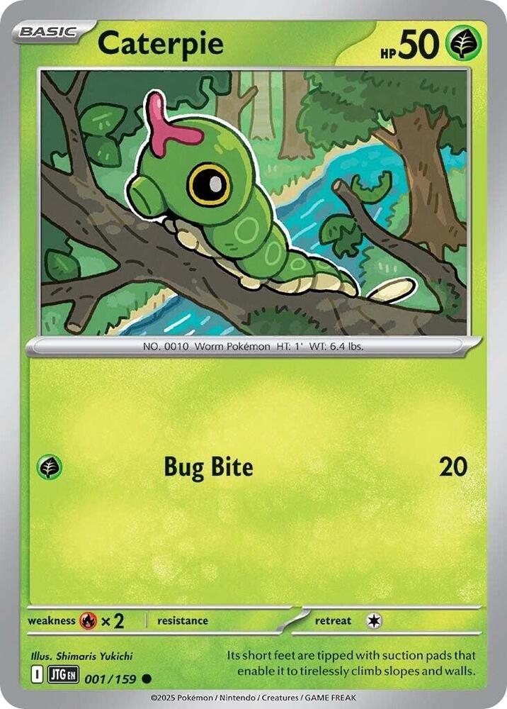 Caterpie - 001/159 - SV09: Journey Together (JTG) - Normal - Pokemon TCG Card