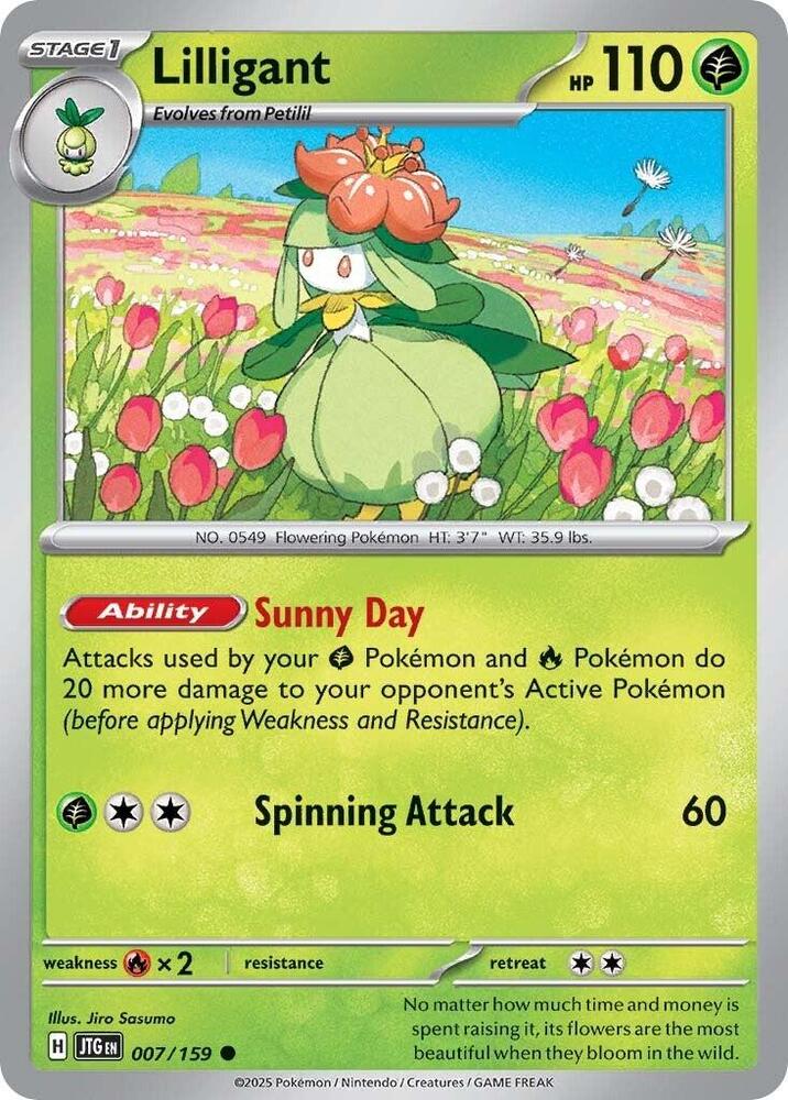 Lilligant - 007/159 - SV09: Journey Together (JTG) - Reverse Holofoil - Pokemon TCG Card