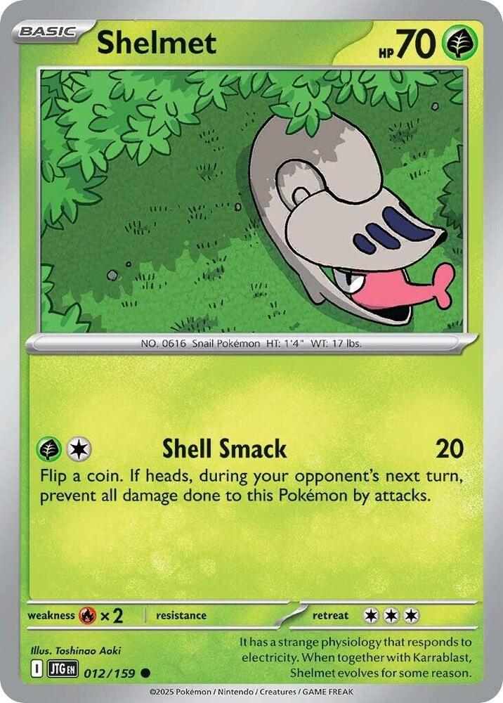 Shelmet - 012/159 - SV09: Journey Together (JTG) - Normal - Pokemon TCG Card
