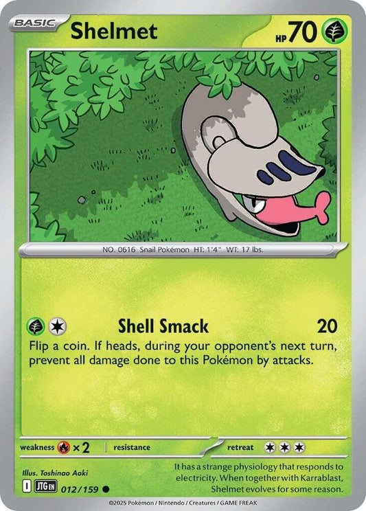 Shelmet - 012/159 - SV09: Journey Together (JTG) - Normal - Pokemon TCG Card