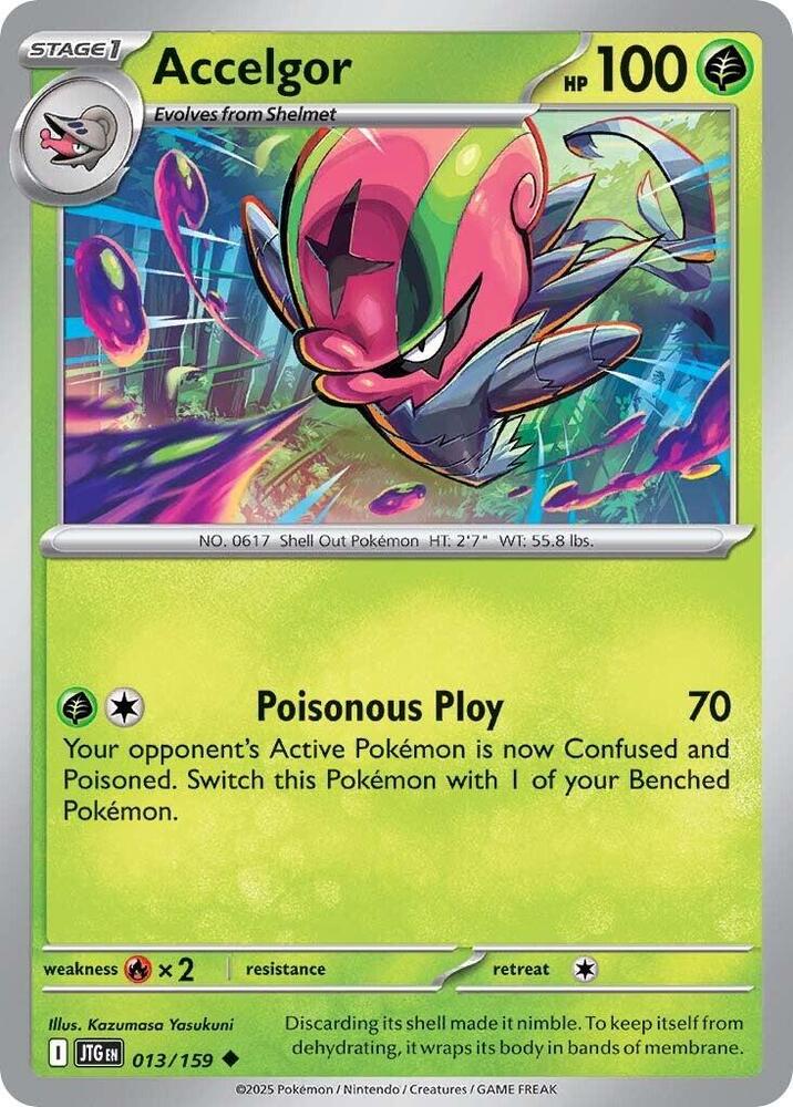 Accelgor - 013/159 - SV09: Journey Together (JTG) - Normal - Pokemon TCG Card