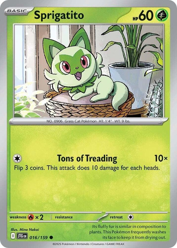 Sprigatito - 016/159 - SV09: Journey Together (JTG) - Normal - Pokemon TCG Card