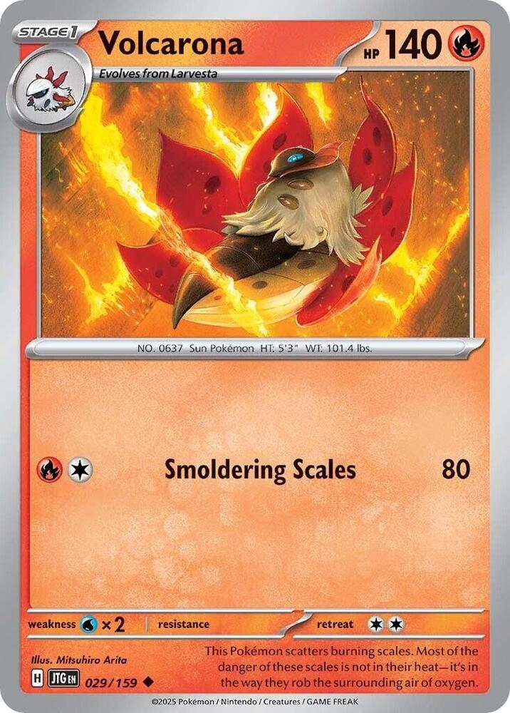 Volcarona - 029/159 - SV09: Journey Together (JTG) - Reverse Holofoil - Pokemon TCG Card
