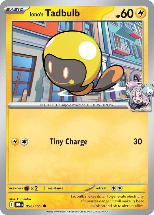 Iono's Tadbulb - 052/159 - SV09: Journey Together (JTG) - Normal - Pokemon TCG Card