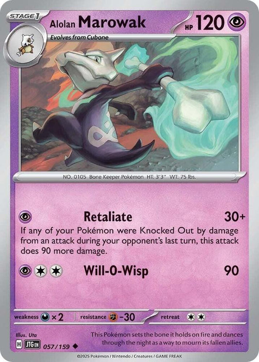 Alolan Marowak - 057/159 - SV09: Journey Together (JTG) - Normal - Pokemon TCG Card