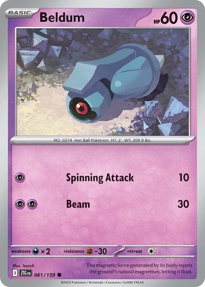 Beldum - 061/159 - SV09: Journey Together (JTG) - Normal - Pokemon TCG Card