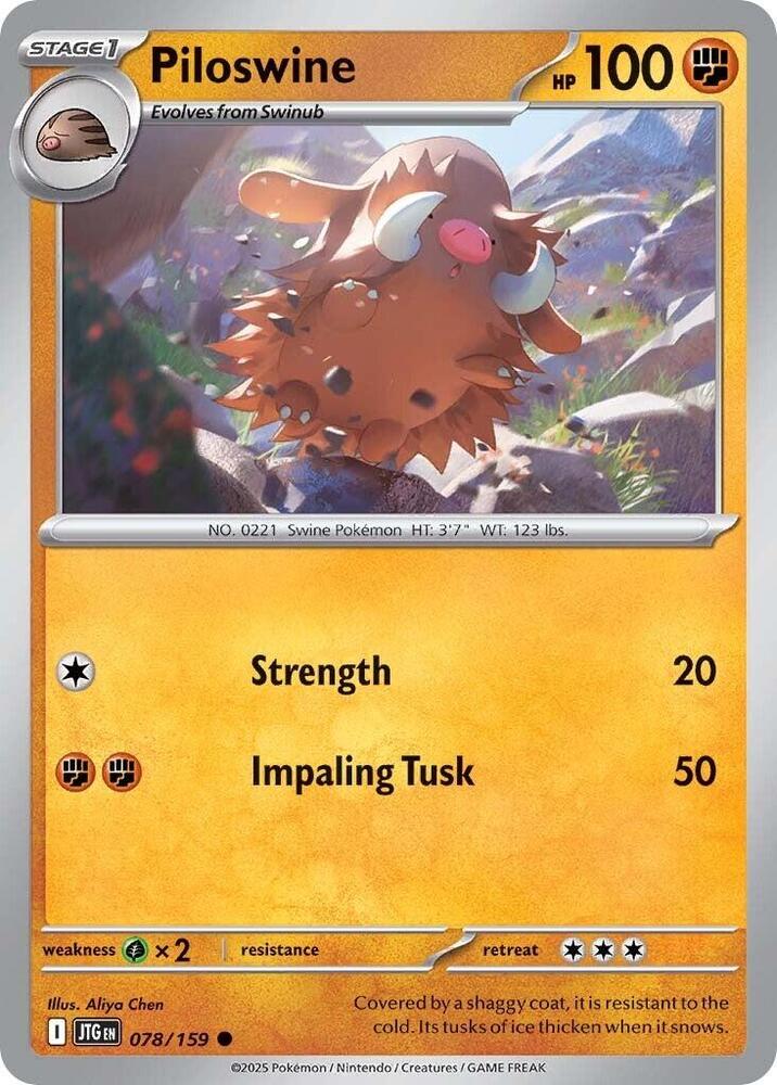 Piloswine - 078/159 - SV09: Journey Together (JTG) - Normal - Pokemon TCG Card