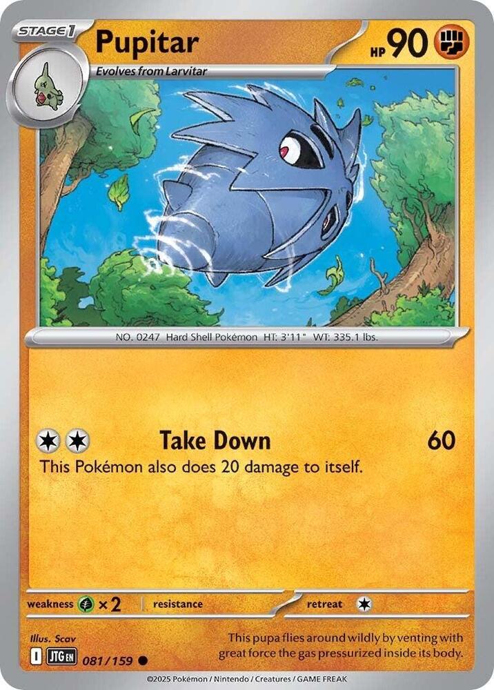 Pupitar - 081/159 - SV09: Journey Together (JTG) - Normal - Pokemon TCG Card