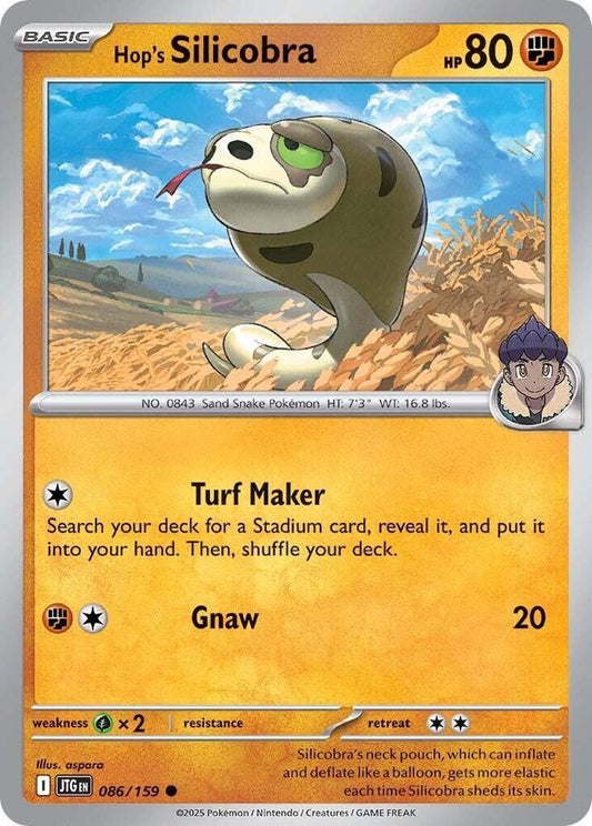 Hop's Silicobra - 086/159 - SV09: Journey Together (JTG) - Normal - Pokemon TCG Card