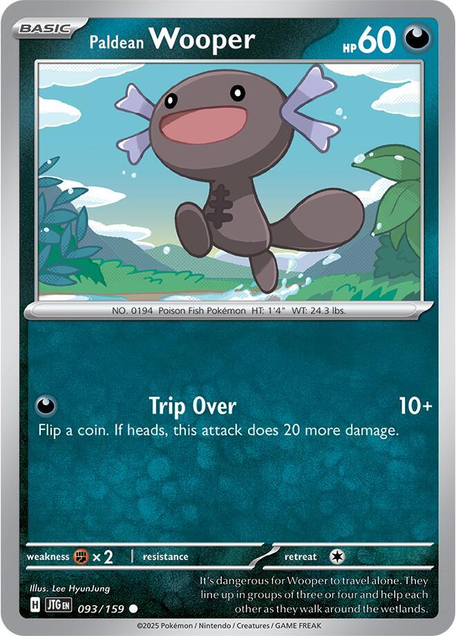 Paldean Wooper - 093/159 - SV09: Journey Together (JTG) - Normal - Pokemon TCG Card