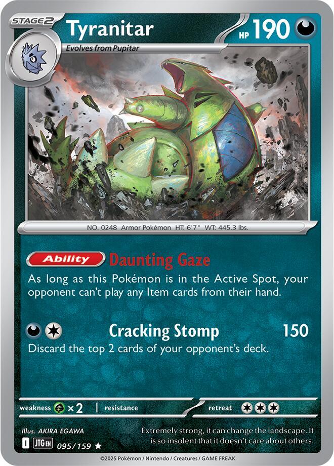 Tyranitar - 095/159 - SV09: Journey Together (JTG) - Holofoil - Pokemon TCG Card