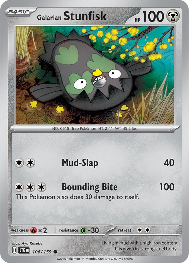 Galarian Stunfisk - 106/159 - SV09: Journey Together (JTG) - Normal - Pokemon TCG Card