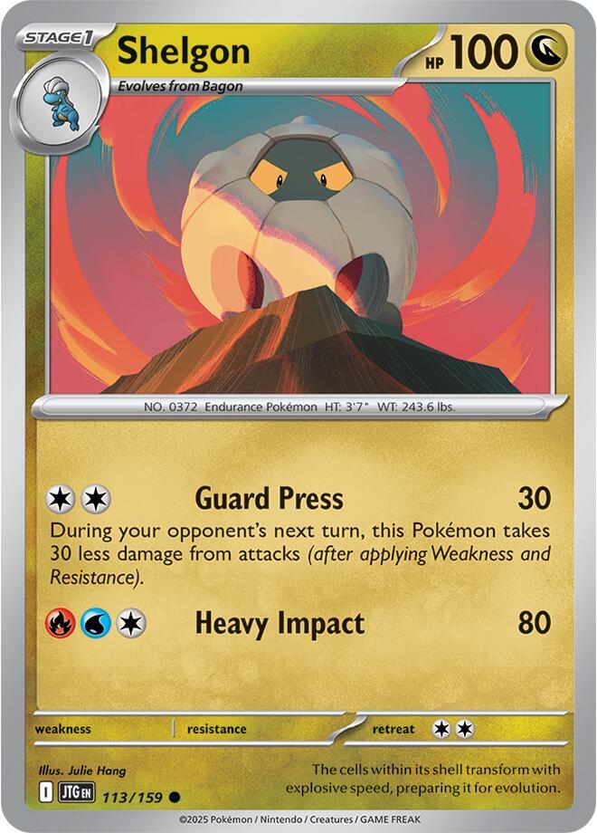 Shelgon - 113/159 - SV09: Journey Together (JTG) - Normal - Pokemon TCG Card