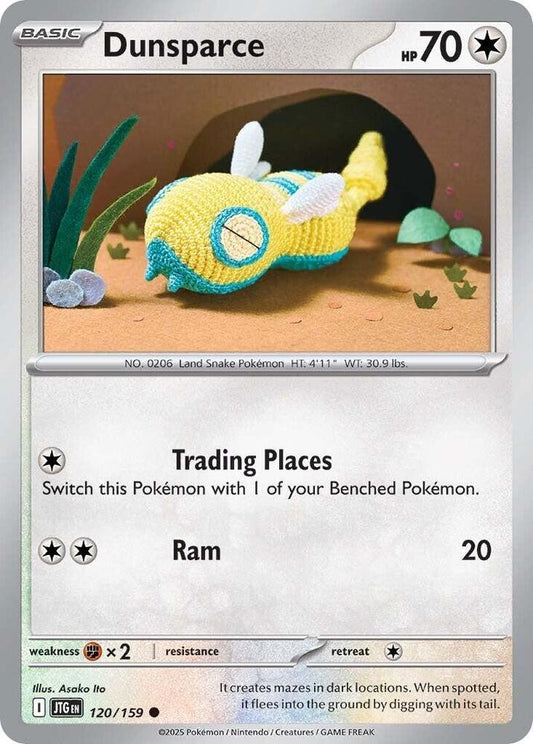 Dunsparce - 120/159 - SV09: Journey Together (JTG) - Reverse Holofoil - Pokemon TCG Card