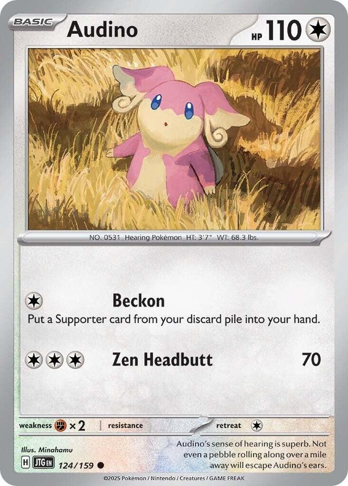 Audino - 124/159 - SV09: Journey Together (JTG) - Normal - Pokemon TCG Card