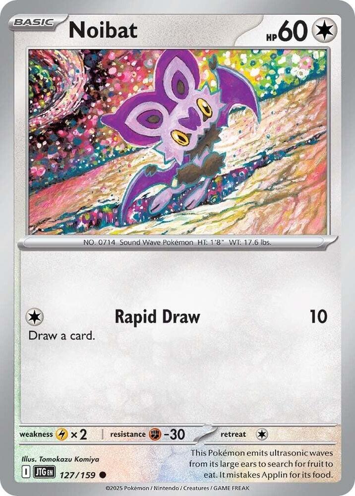 Noibat - 127/159 - SV09: Journey Together (JTG) - Common - Normal - Pokemon TCG Card