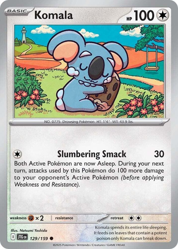 Komala - 129/159 - SV09: Journey Together (JTG) - Reverse Holofoil - Pokemon TCG Card
