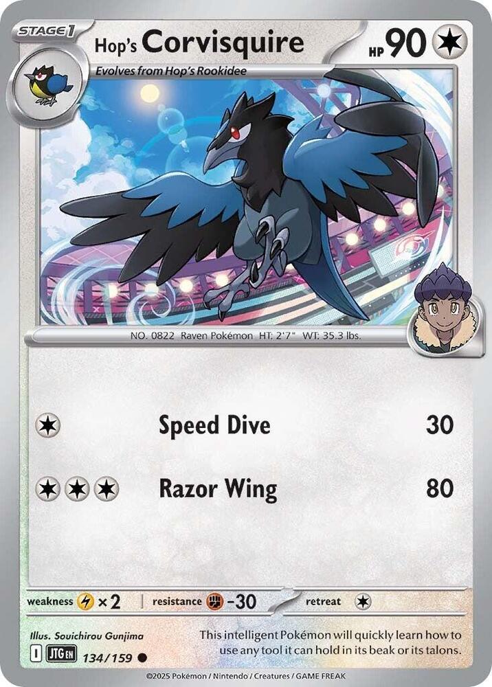 Hop's Corvisquire - 134/159 - SV09: Journey Together (JTG) - Normal - Pokemon TCG Card