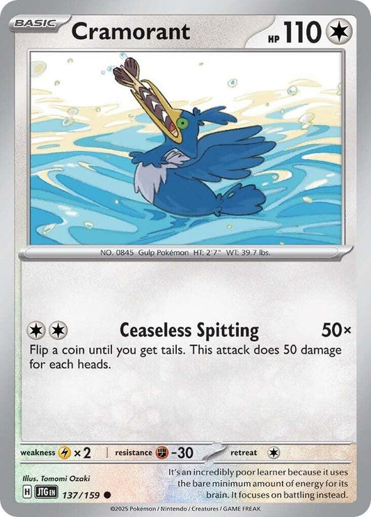 Cramorant - 137/159 - SV09: Journey Together (JTG) - Normal - Pokemon TCG Card