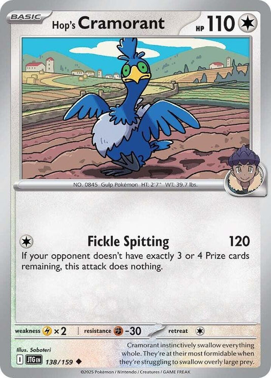 Hop's Cramorant - 138/159 - SV09: Journey Together (JTG) - Normal - Pokemon TCG Card