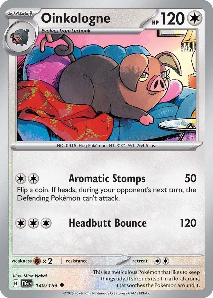 Oinkologne - 140/159 - SV09: Journey Together (JTG) - Reverse Holofoil - Pokemon TCG Card