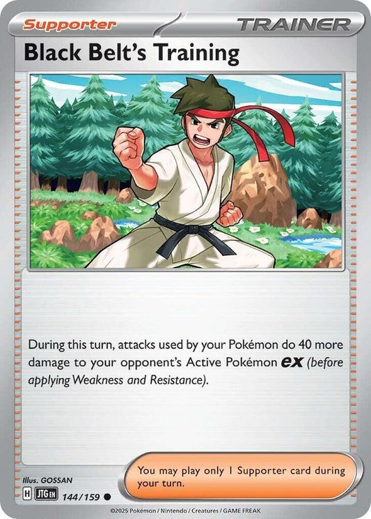 Black Belt's Training - 144/159 - SV09: Journey Together (JTG) - Common - Normal - Pokemon TCG Card