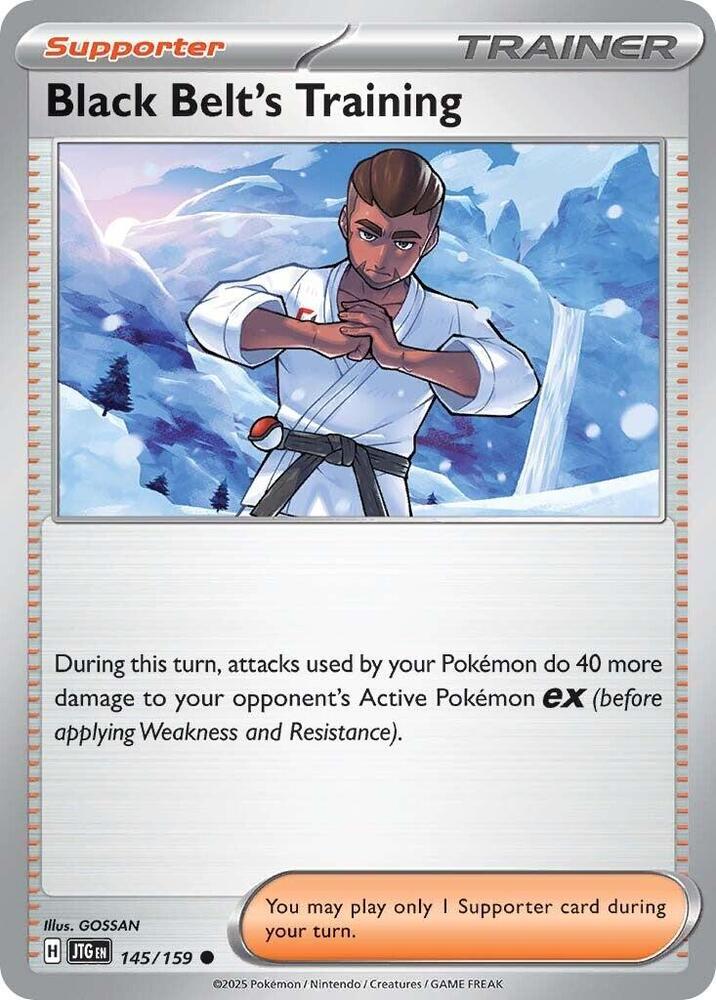 Black Belt's Training - 145/159 - SV09: Journey Together (JTG) - Common - Reverse Holofoil - Pokemon TCG Card