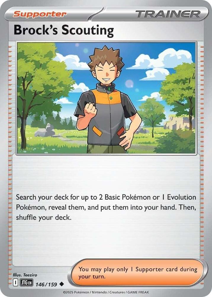 Brock's Scouting - 146/159 - SV09: Journey Together (JTG) - Uncommon - Normal - Pokemon TCG Card