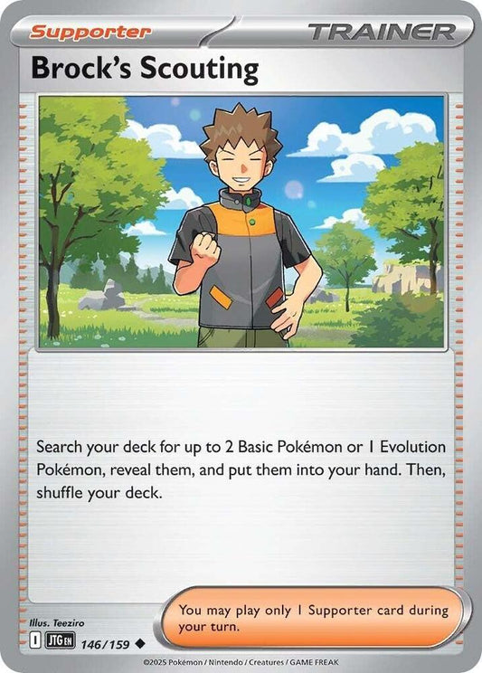 Brock's Scouting - 146/159 - SV09: Journey Together (JTG) - Uncommon - Normal - Pokemon TCG Card