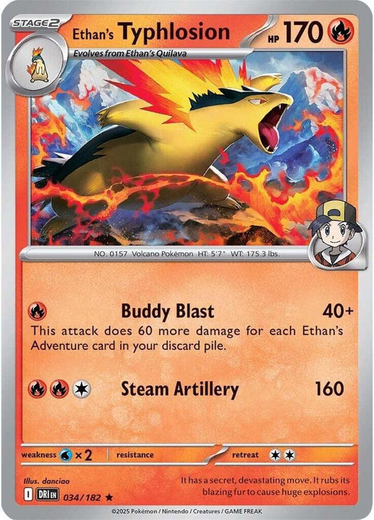 Ethan's Typhlosion - 034/182 - SV10: Destined Rivals (DRI) - Holofoil - Pokemon TCG Card