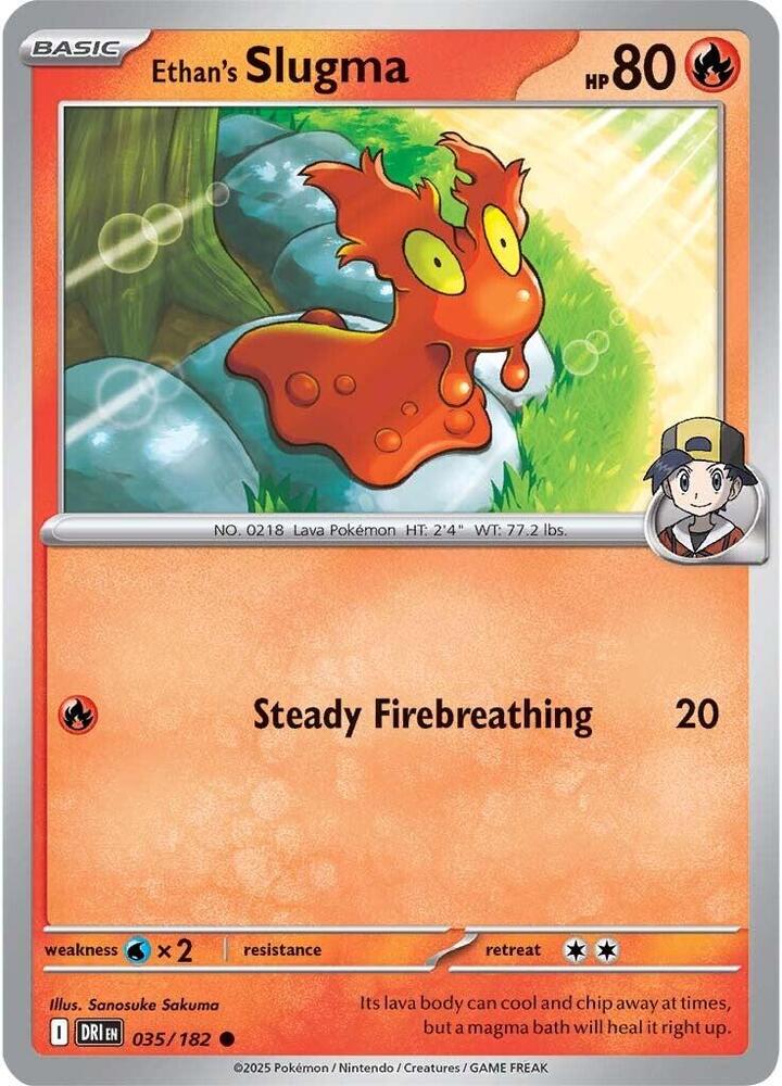 Ethan's Slugma - 035/182 - SV10: Destined Rivals (DRI) - Normal - Pokemon TCG Card
