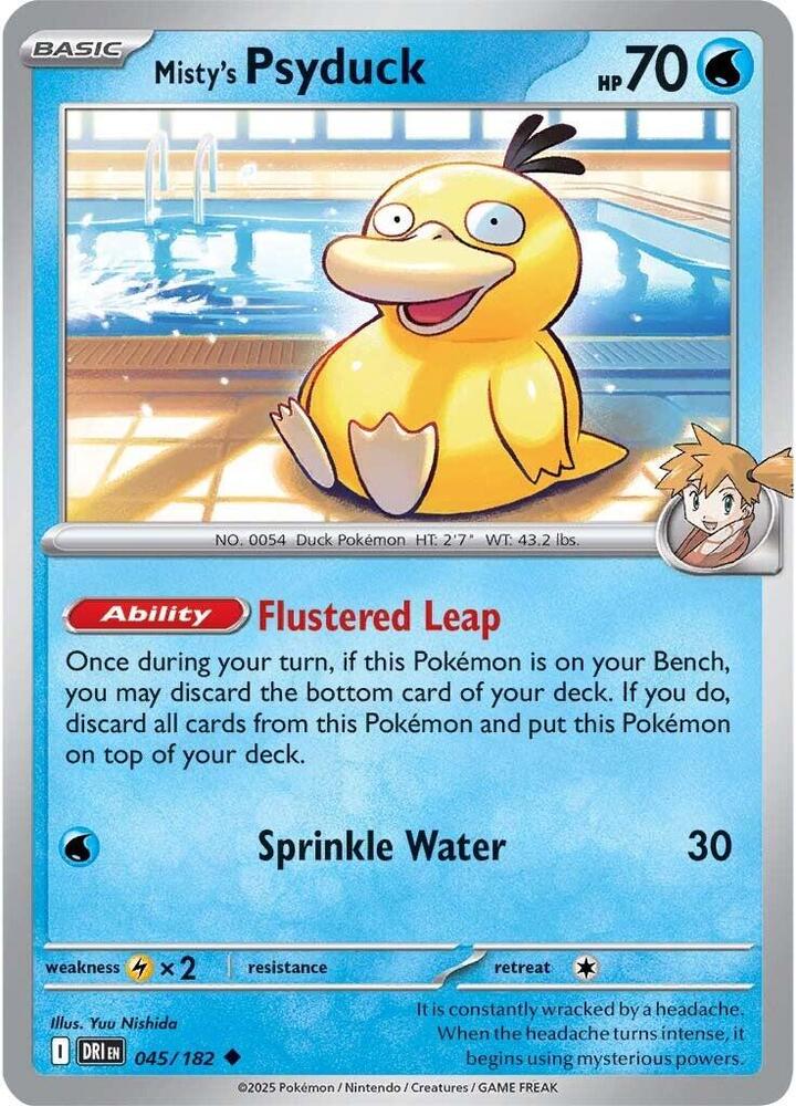 Misty's Psyduck - 045/182 - SV10: Destined Rivals (DRI) - Normal - Pokemon TCG Card