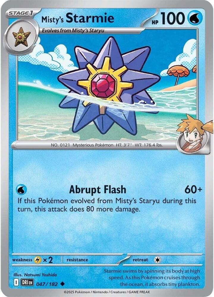 Misty's Starmie - 047/182 - SV10: Destined Rivals (DRI) - Normal - Pokemon TCG Card