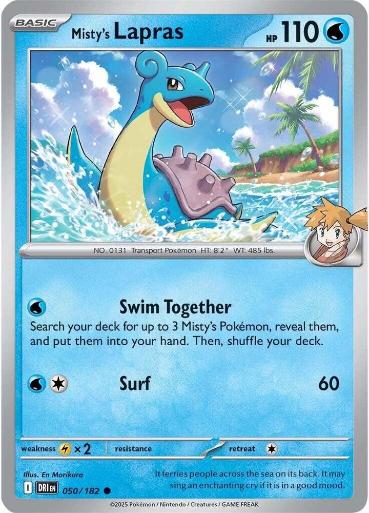 Misty's Lapras - 050/182 - SV10: Destined Rivals (DRI) - Normal - Pokemon TCG Card