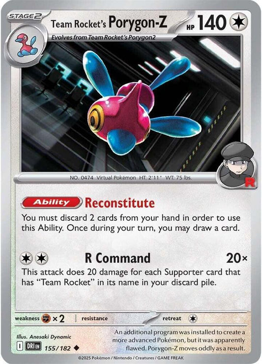 Team Rocket's Porygon-Z - 155/182 - SV10: Destined Rivals (DRI) - Normal - Pokemon TCG Card