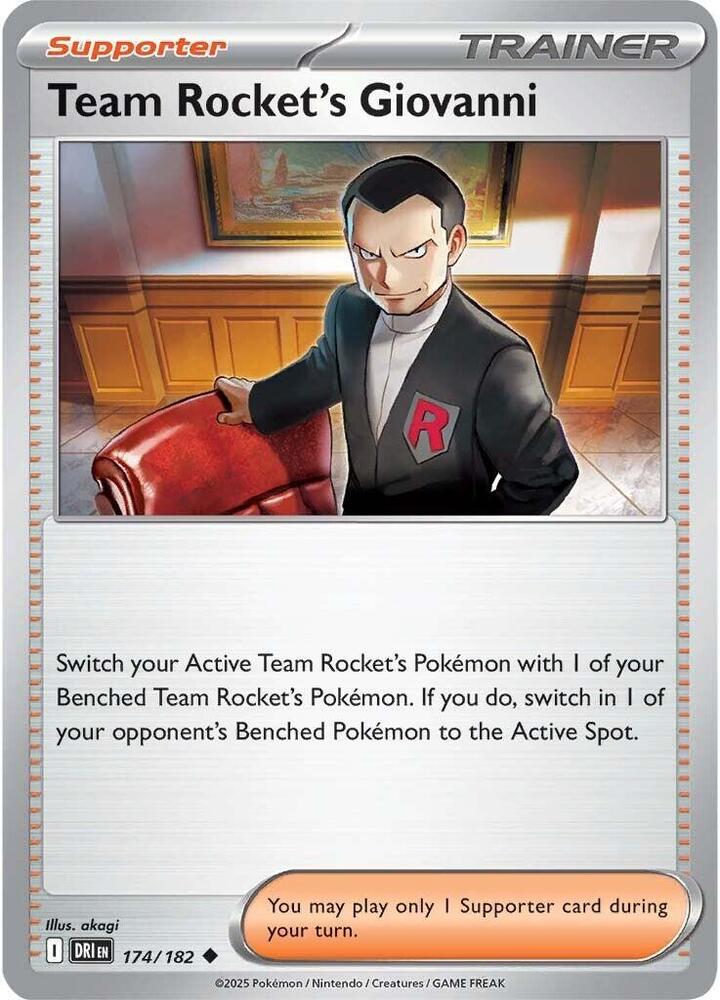 Team Rocket's Giovanni - 174/182 - SV10: Destined Rivals (DRI) - Normal - Pokemon TCG Card