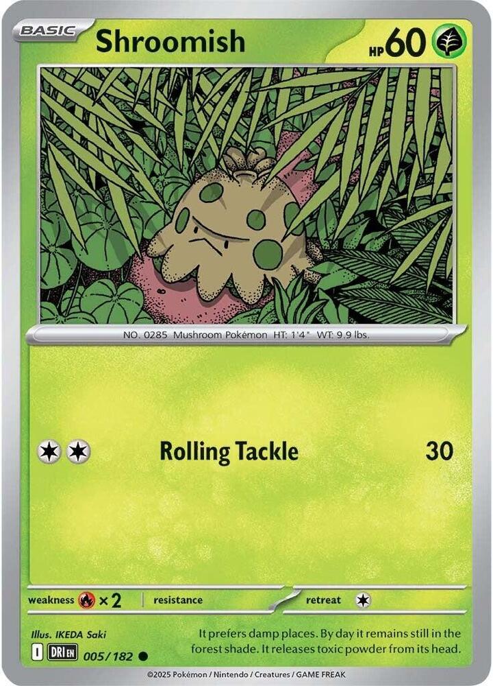 Shroomish - 005/182 - SV10: Destined Rivals (DRI) - Normal - Pokemon TCG Card
