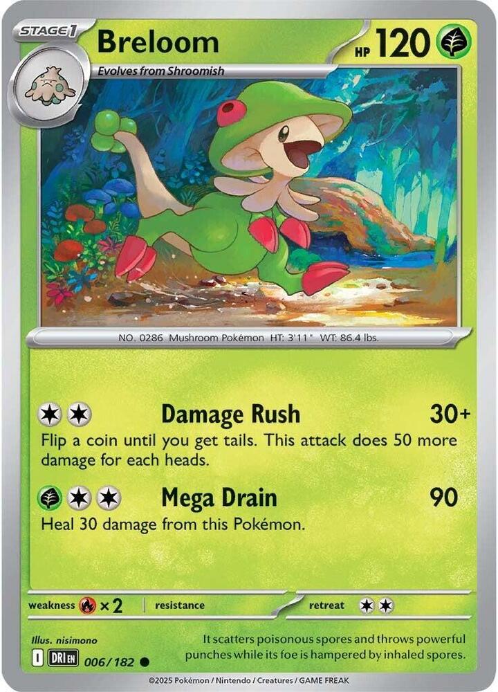 Breloom - 006/182 - SV10: Destined Rivals (DRI) - Normal - Pokemon TCG Card