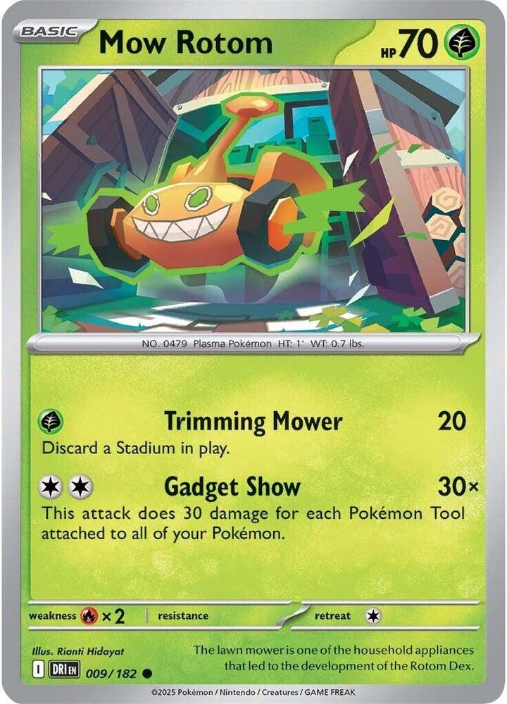 Mow Rotom - 009/182 - SV10: Destined Rivals (DRI) - Normal - Pokemon TCG Card