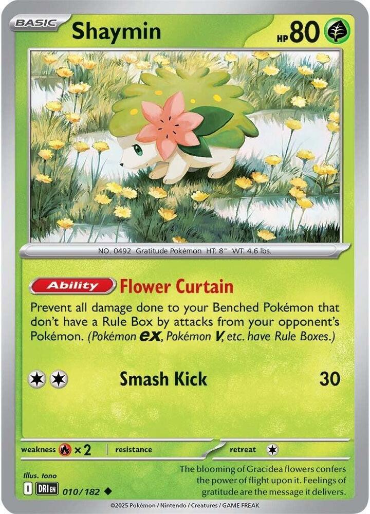 Shaymin - 010/182 - SV10: Destined Rivals (DRI) - Uncommon - Normal - Pokemon TCG Card